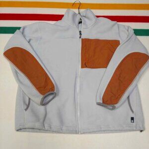 MEC Sweater Women's XL Polar Fleece Colour Block‎ Full Zip Chest Pocket Comfy